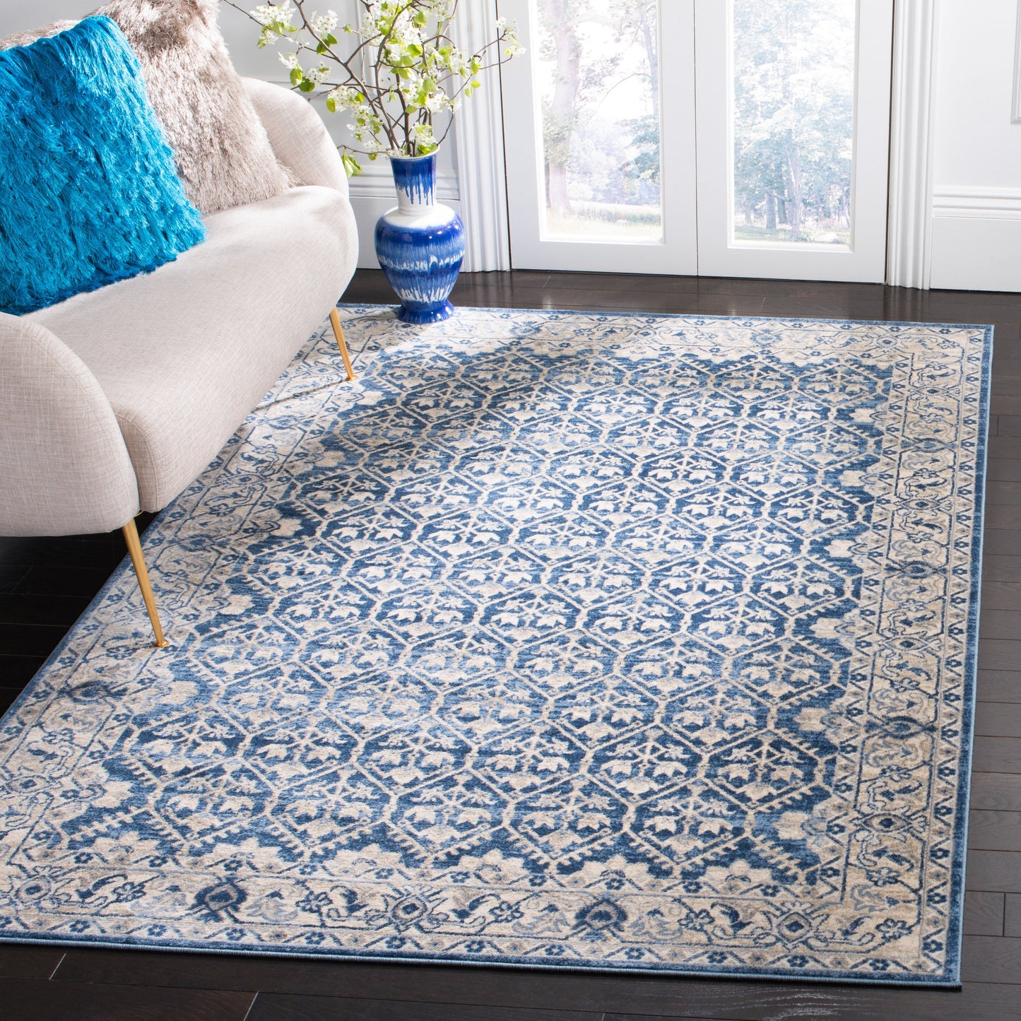 Tapis SAFAVIEH Brentwood Paunica à motif damassé oriental en treillis