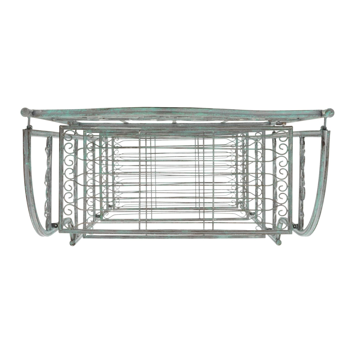 Étagère de boulangerie d'extérieur à 4 niveaux en fer forgé victorien SAFAVIEH Bryn - 25 po L x 15 po P x 63 po H - 25 L x 15 P x 63 H