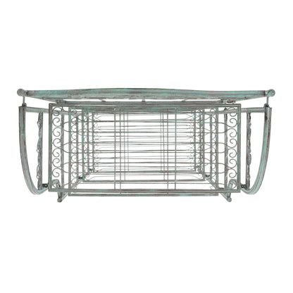 Étagère de boulangerie d'extérieur à 4 niveaux en fer forgé victorien SAFAVIEH Bryn - 25 po L x 15 po P x 63 po H - 25 L x 15 P x 63 H