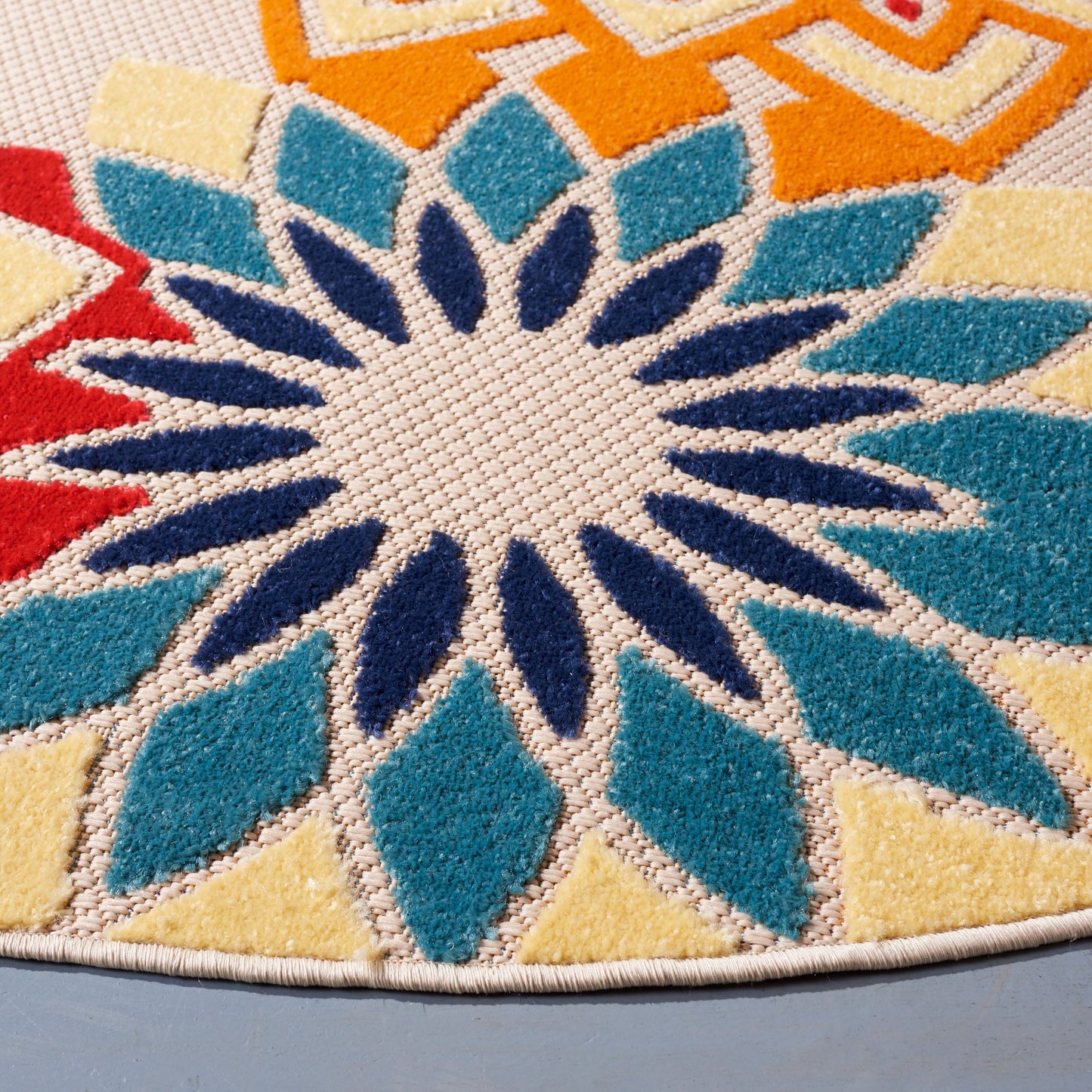 Tapis de patio imperméable à motif floral SAFAVIEH Cabana Ingke pour intérieur/extérieur