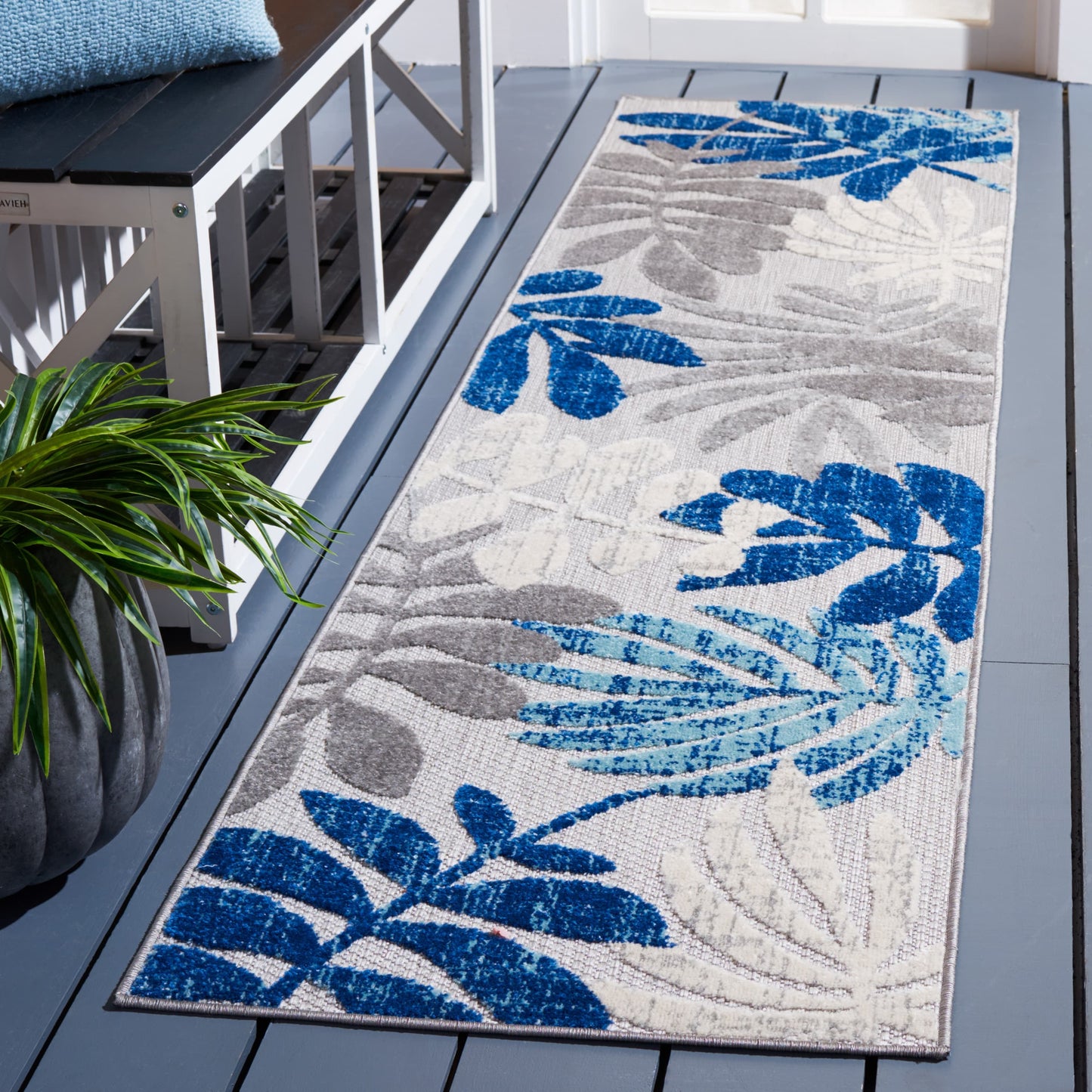Tapis de patio imperméable à motif floral SAFAVIEH Cabana Neera pour intérieur/extérieur