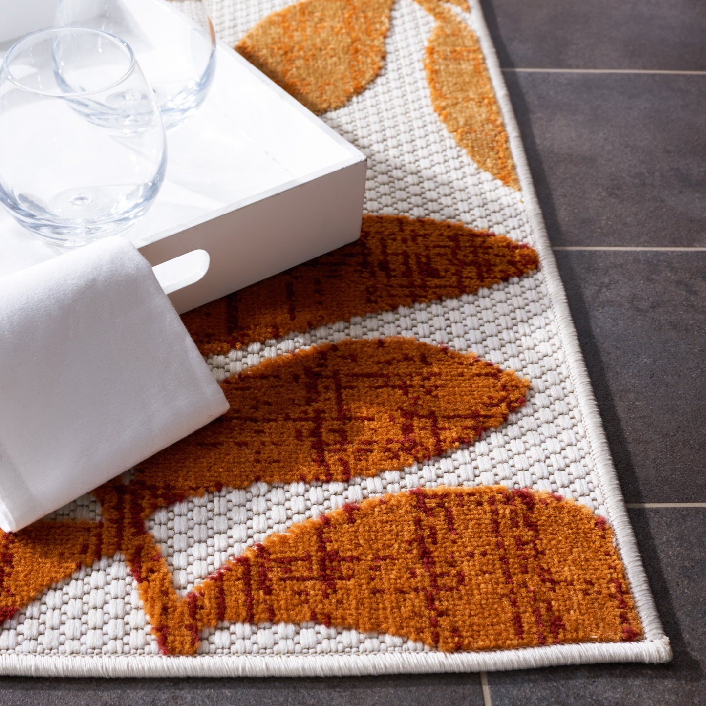 Tapis de patio imperméable à motif floral SAFAVIEH Cabana Neera pour intérieur/extérieur