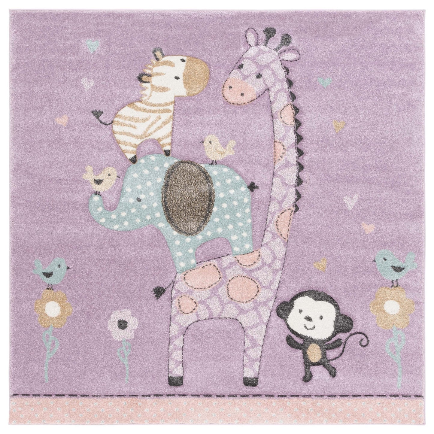 Tapis d'éveil SAFAVIEH Carousel Kids Miharu à motifs animaux