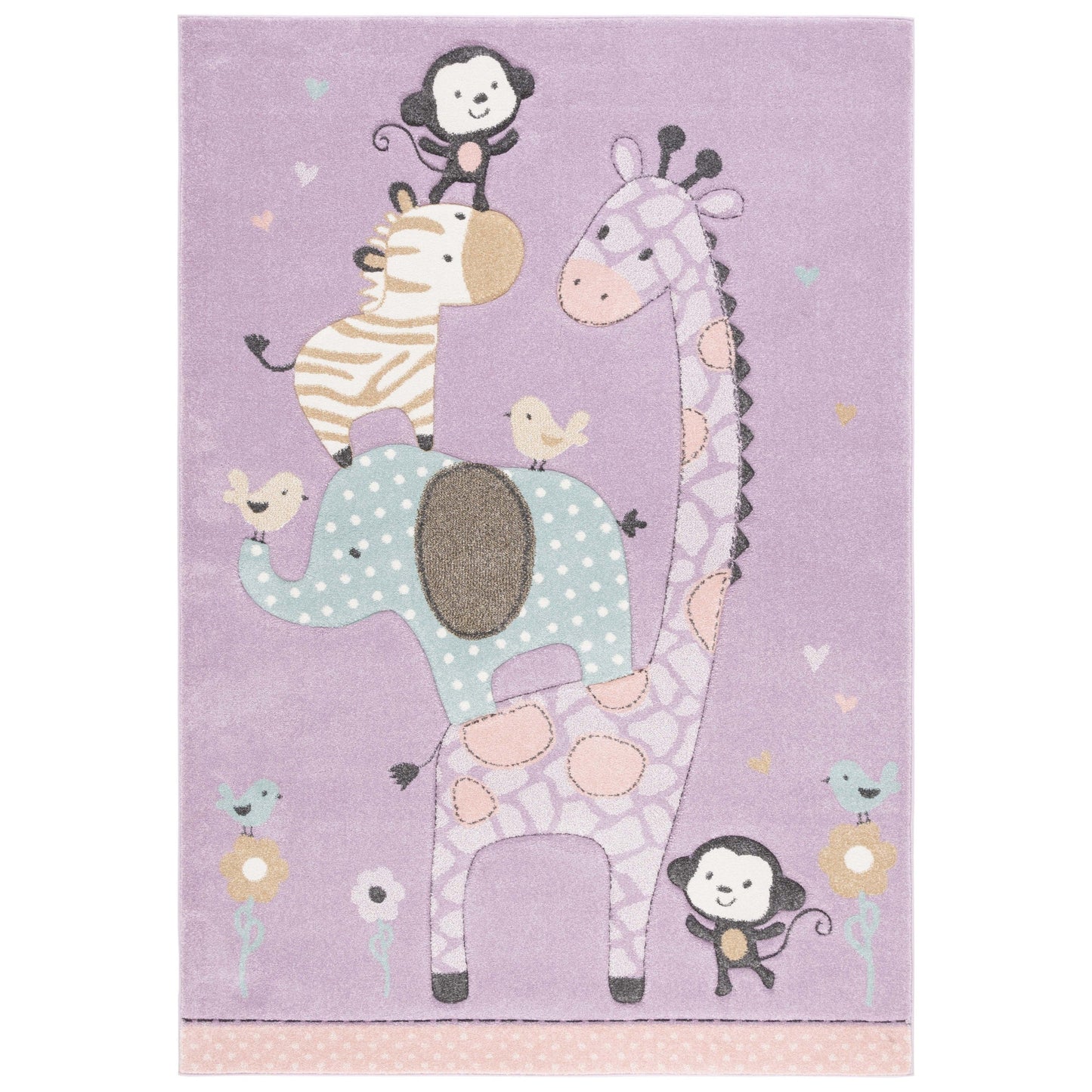 Tapis d'éveil SAFAVIEH Carousel Kids Miharu à motifs animaux