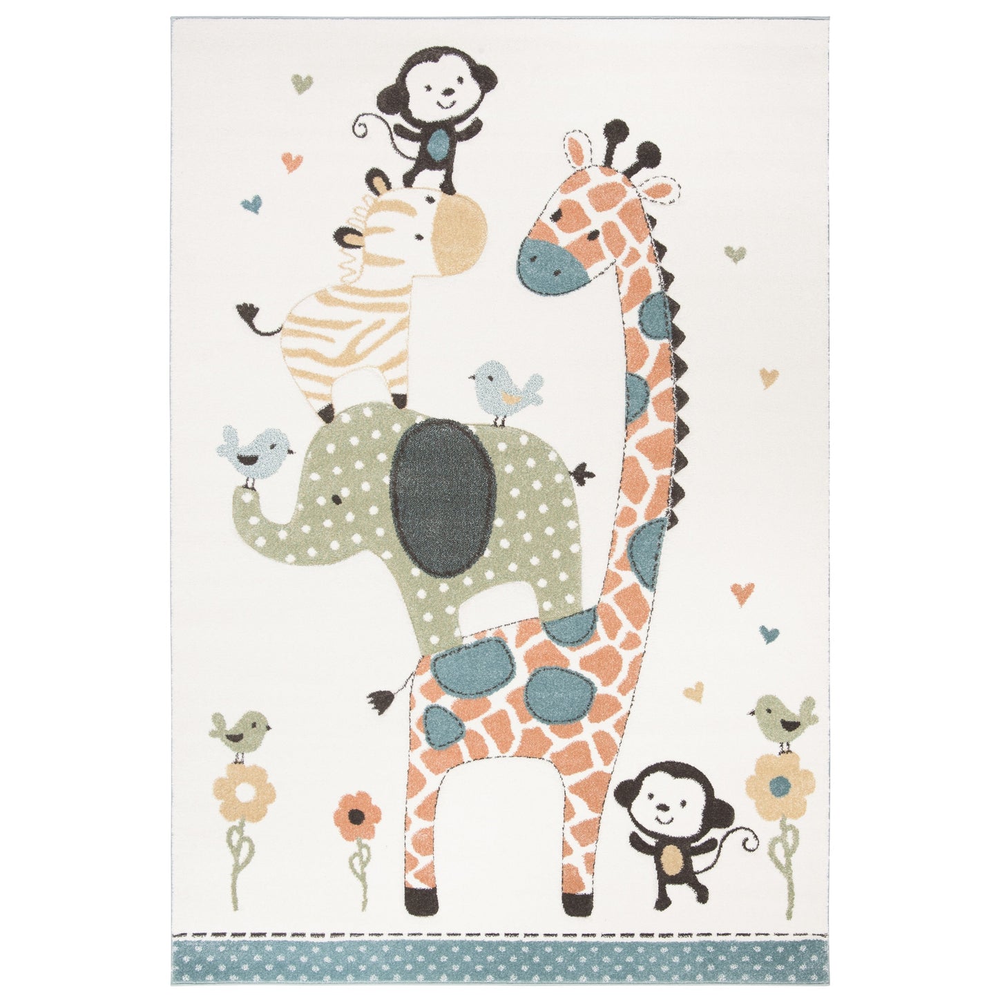 Tapis d'éveil SAFAVIEH Carousel Kids Miharu à motifs animaux