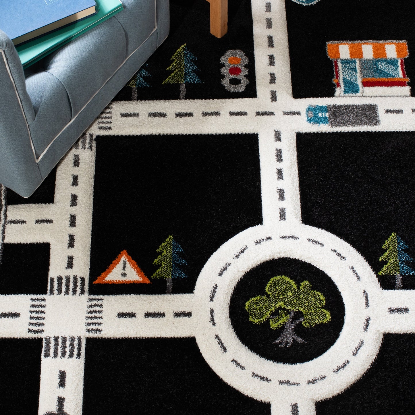 Tapis de route pour enfants SAFAVIEH Carousel Kids Riemy Neighborhood