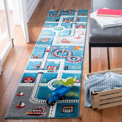 Tapis de route pour enfants SAFAVIEH Carousel Kids Riemy Neighborhood
