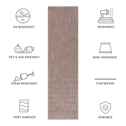 Tapis de patio/jardin imperméable SAFAVIEH Courtyard Begajeta pour intérieur/extérieur.