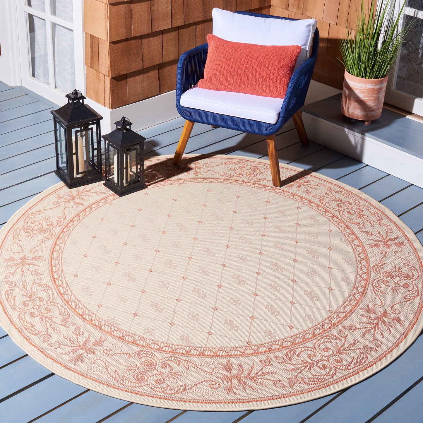Tapis de jardin imperméable SAFAVIEH Courtyard Hendrina pour intérieur/extérieur