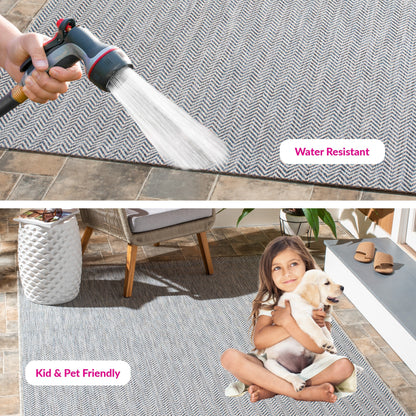 Tapis de jardin imperméable SAFAVIEH Courtyard Ilmur pour intérieur/extérieur