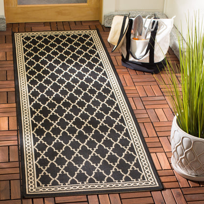 Tapis de jardin imperméable SAFAVIEH Courtyard Janell Trellis pour terrasse ou jardin