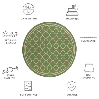 Tapis de jardin/terrasse imperméable SAFAVIEH Courtyard Kristelle