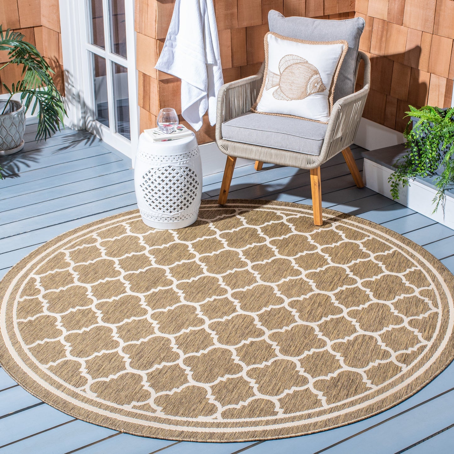 Tapis de jardin/terrasse imperméable SAFAVIEH Courtyard Kristelle