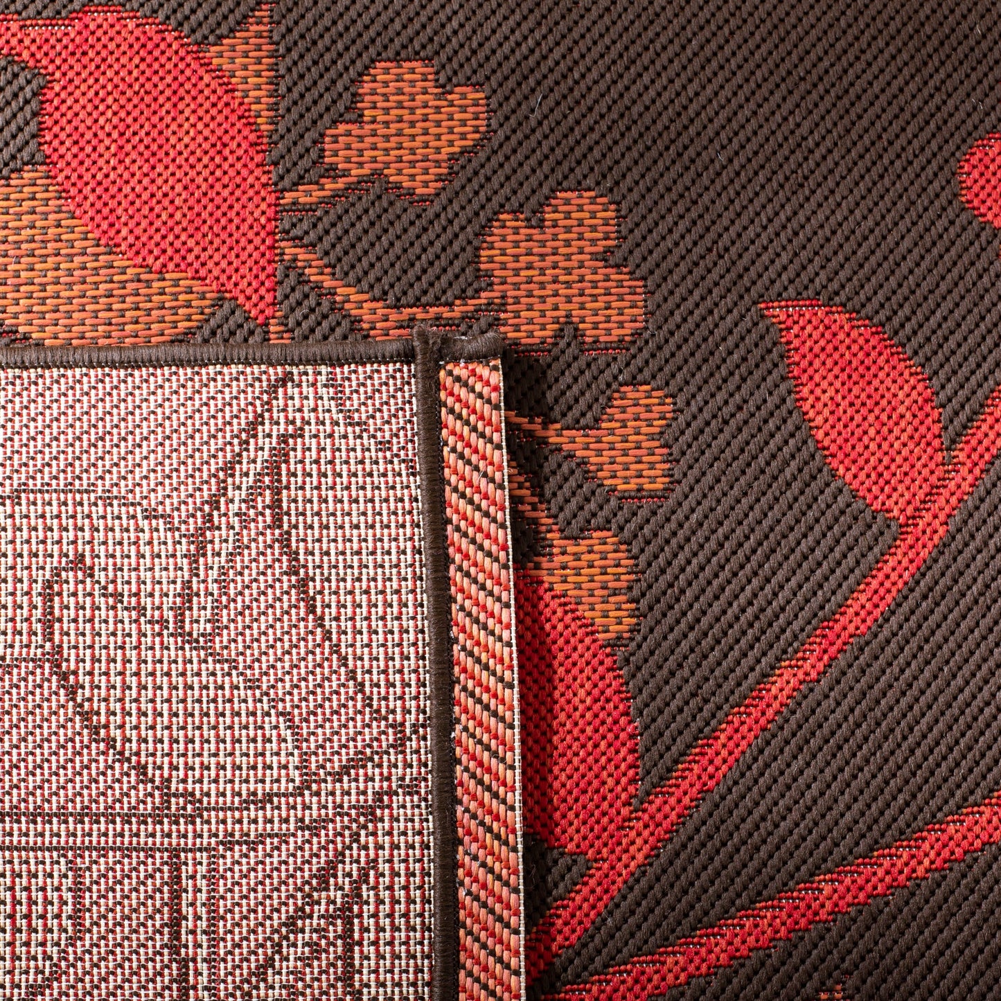 Tapis de jardin SAFAVIEH Courtyard Luann Botanical imperméable pour intérieur/extérieur, terrasse ou jardin