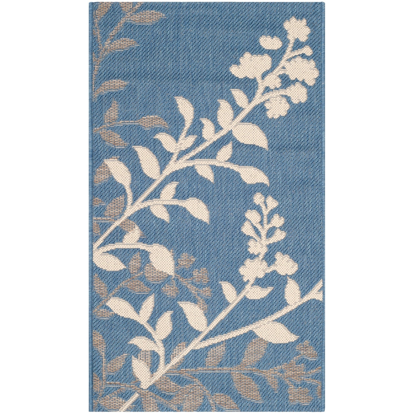 Tapis de jardin SAFAVIEH Courtyard Luann Botanical imperméable pour intérieur/extérieur, terrasse ou jardin