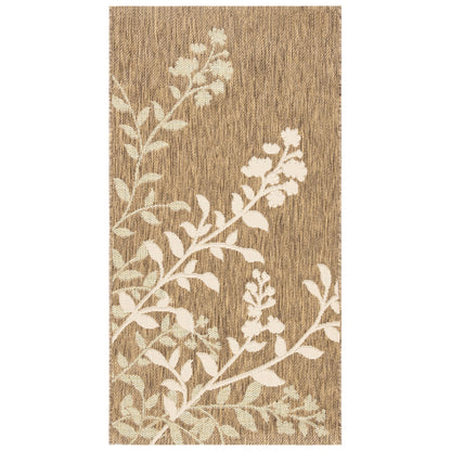 Tapis de jardin SAFAVIEH Courtyard Luann Botanical imperméable pour intérieur/extérieur, terrasse ou jardin