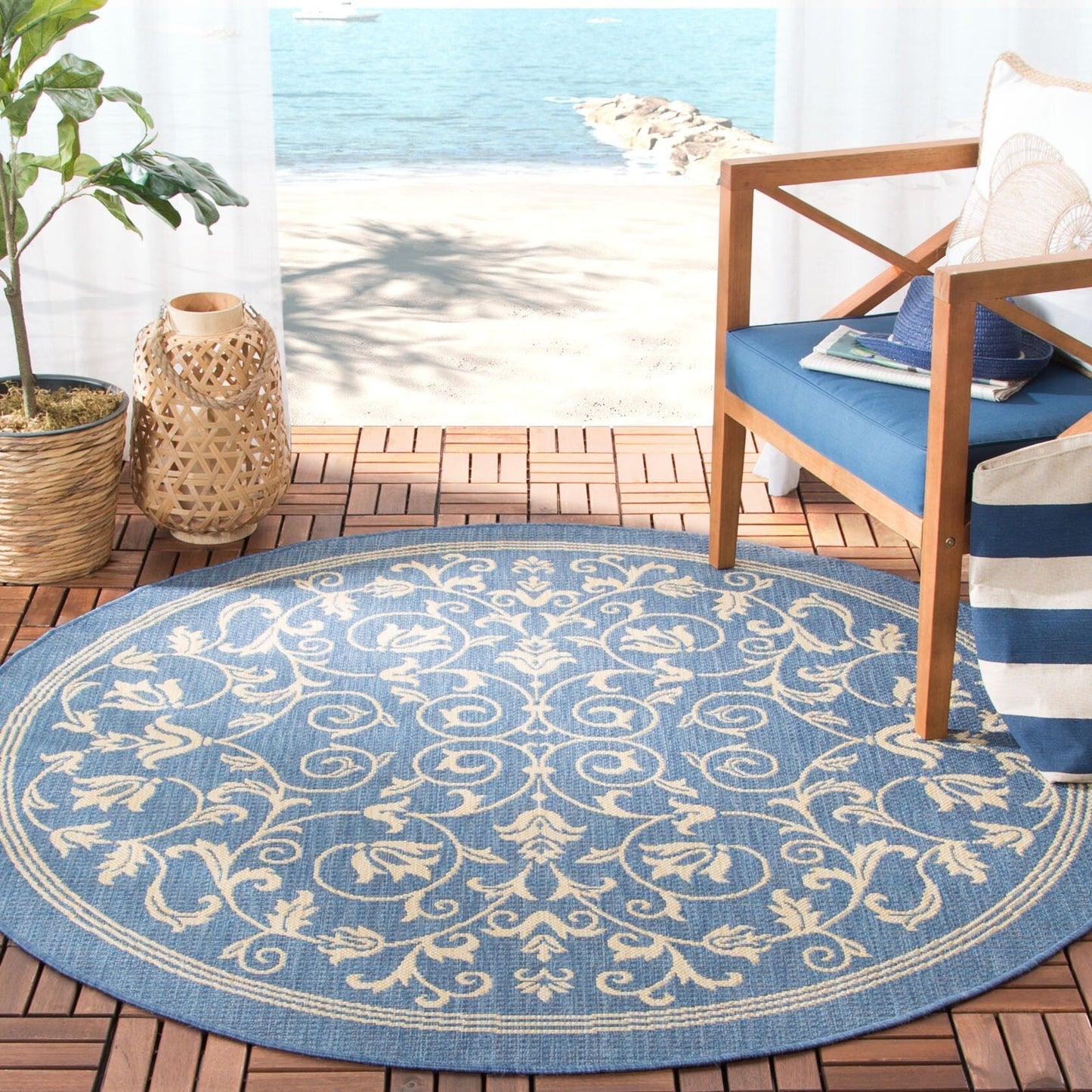Tapis de jardin/terrasse imperméable SAFAVIEH Courtyard Miljeta
