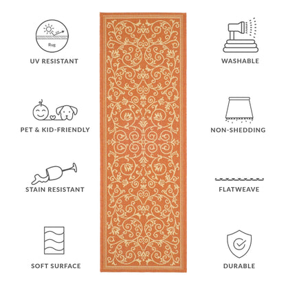 Tapis de jardin/terrasse imperméable SAFAVIEH Courtyard Miljeta