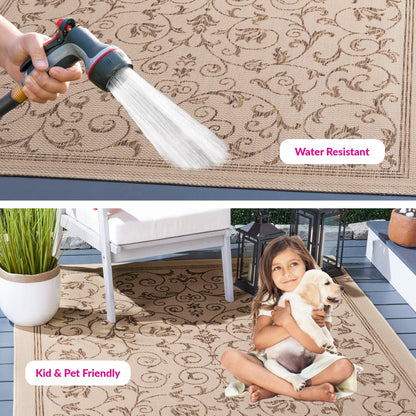 Tapis de jardin/terrasse imperméable SAFAVIEH Courtyard Miljeta