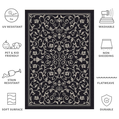 Tapis de jardin/terrasse imperméable SAFAVIEH Courtyard Miljeta