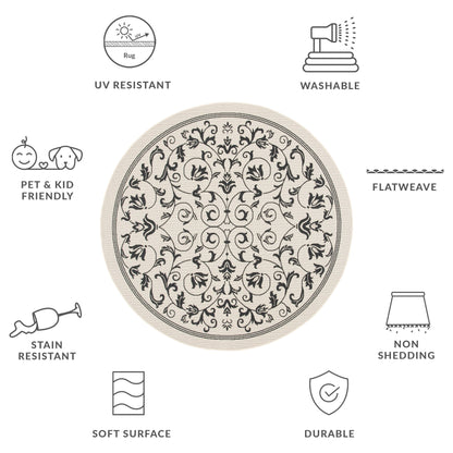 Tapis de jardin/terrasse imperméable SAFAVIEH Courtyard Miljeta