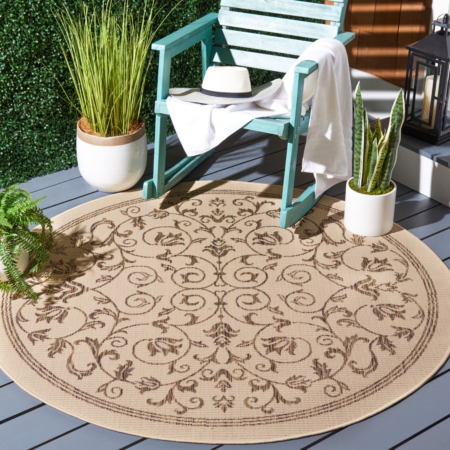Tapis de jardin/terrasse imperméable SAFAVIEH Courtyard Miljeta