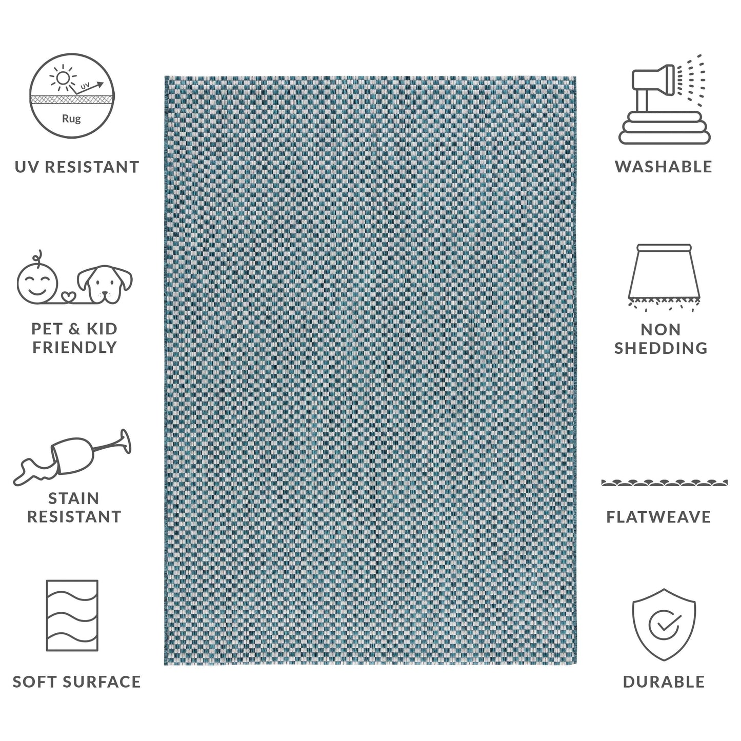 Tapis de jardin imperméable SAFAVIEH Courtyard Ragini pour intérieur/extérieur