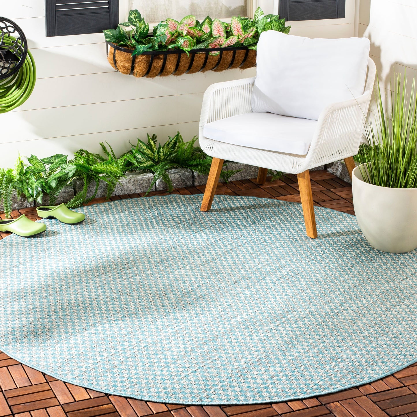 Tapis de jardin imperméable SAFAVIEH Courtyard Ragini pour intérieur/extérieur