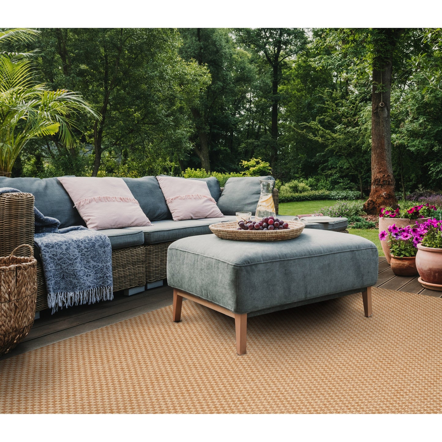 Tapis de jardin imperméable SAFAVIEH Courtyard Ragini pour intérieur/extérieur