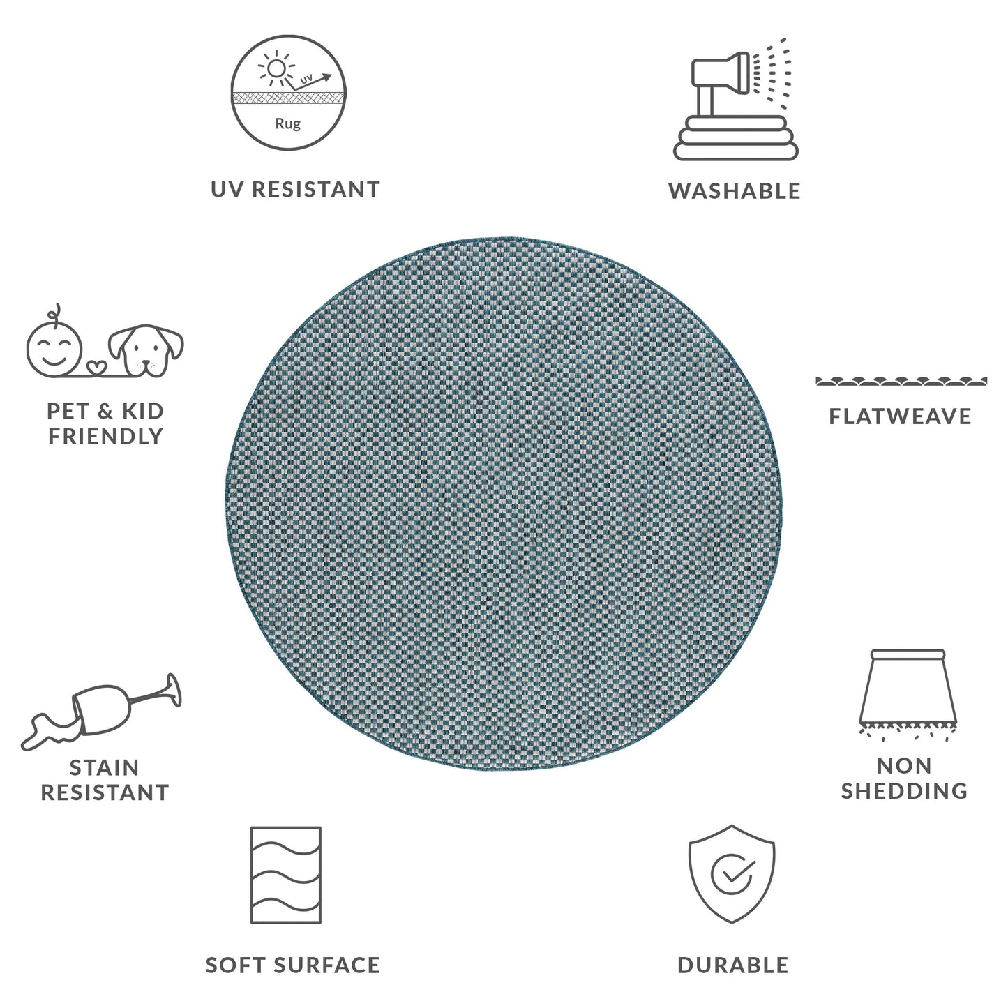 Tapis de jardin imperméable SAFAVIEH Courtyard Ragini pour intérieur/extérieur