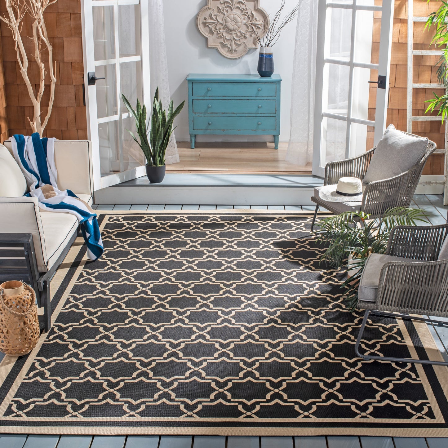 Tapis de jardin/terrasse imperméable SAFAVIEH Courtyard Thomasina