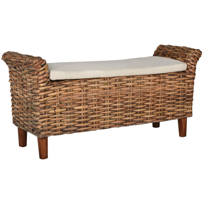Banc Danna Brown de SAFAVIEH - 43,9 x 14,8 x 21,1 - 44 L x 15 P x 21 H