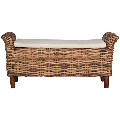 Banc Danna Brown de SAFAVIEH - 43,9 x 14,8 x 21,1 - 44 L x 15 P x 21 H
