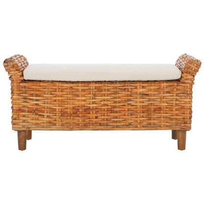 Banc Danna Brown de SAFAVIEH - 43,9 x 14,8 x 21,1 - 44 L x 15 P x 21 H