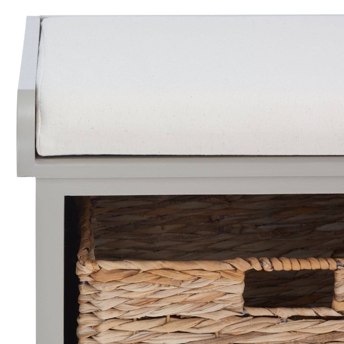 Banc de rangement tressé Euphemia marron SAFAVIEH - 33,5 x 16,1 x 19,9 - 34 L x 16 P x 20 H