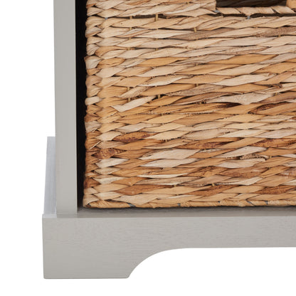 Banc de rangement tressé Euphemia marron SAFAVIEH - 33,5 x 16,1 x 19,9 - 34 L x 16 P x 20 H