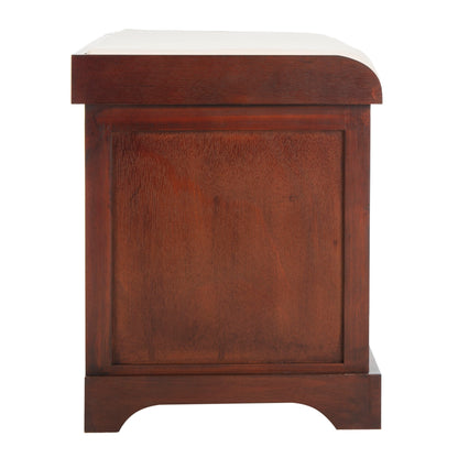 Banc de rangement tressé Euphemia marron SAFAVIEH - 33,5 x 16,1 x 19,9 - 34 L x 16 P x 20 H