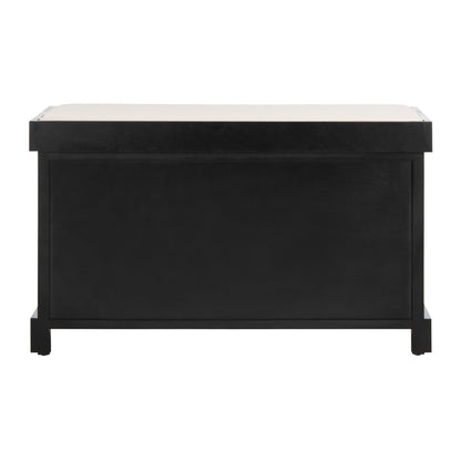 Banc de rangement tressé Euphemia marron SAFAVIEH - 33,5 x 16,1 x 19,9 - 34 L x 16 P x 20 H