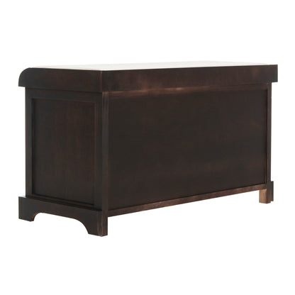 Banc de rangement tressé Euphemia marron SAFAVIEH - 33,5 x 16,1 x 19,9 - 34 L x 16 P x 20 H