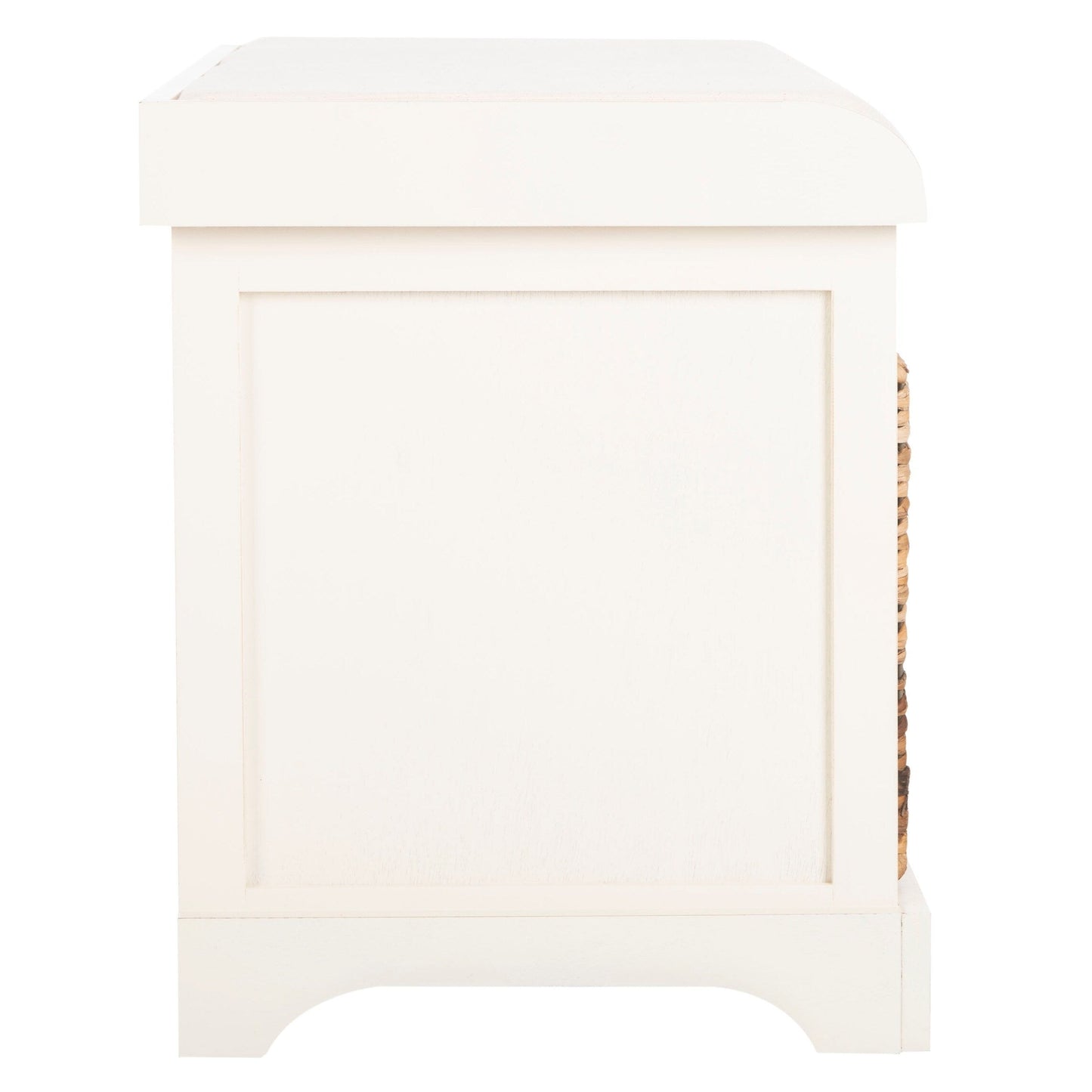 Banc de rangement tressé Euphemia marron SAFAVIEH - 33,5 x 16,1 x 19,9 - 34 L x 16 P x 20 H