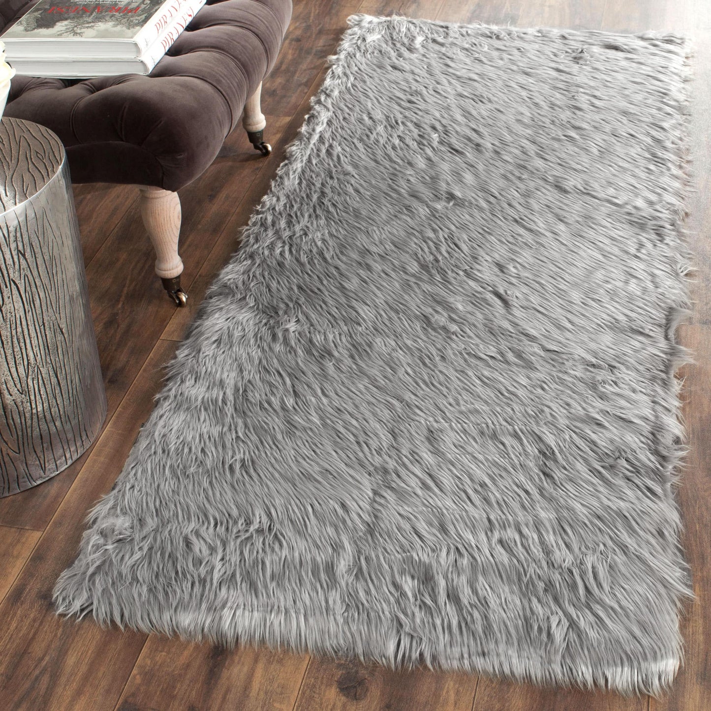 Tapis SAFAVIEH en fausse peau de mouton soyeuse, épaisseur 6 cm