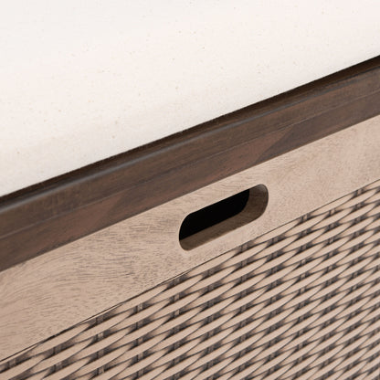 Banc de rangement 3 tiroirs avec coussins SAFAVIEH Fiorello - 47,3 l x 15 L x 19 H - 47 L x 15 P x 19 H