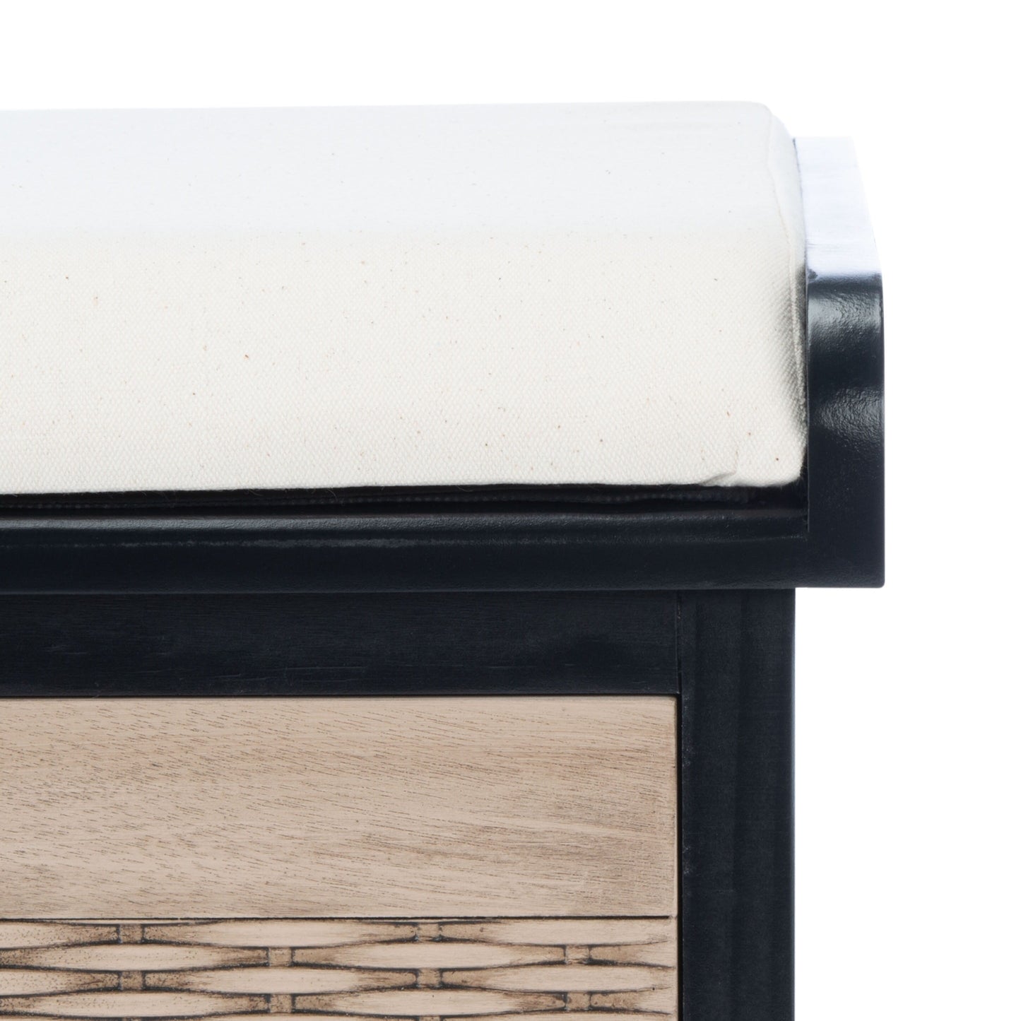 Banc de rangement 3 tiroirs avec coussins SAFAVIEH Fiorello - 47,3 l x 15 L x 19 H - 47 L x 15 P x 19 H