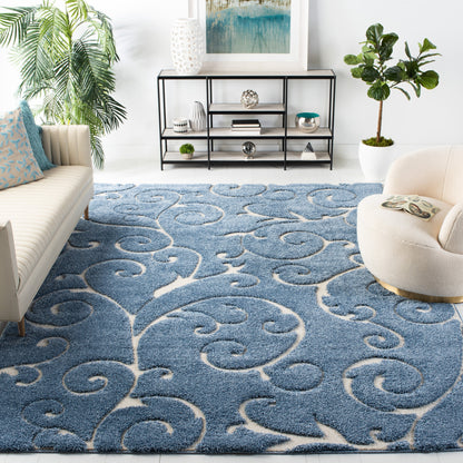 Tapis texturé SAFAVIEH Florida Ryung Shag Scroll de 3 cm d'épaisseur