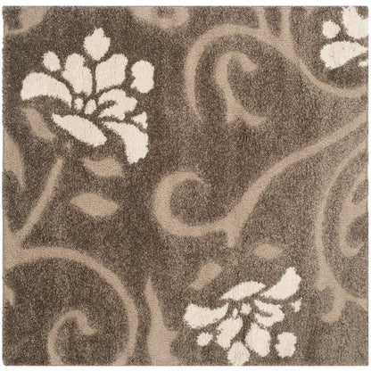 Tapis SAFAVIEH Florida Shag Ariette à motif floral et volutes, d'une épaisseur de 3 cm (1,2 pouce).