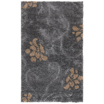 Tapis SAFAVIEH Florida Shag Ariette à motif floral et volutes, d'une épaisseur de 3 cm (1,2 pouce).