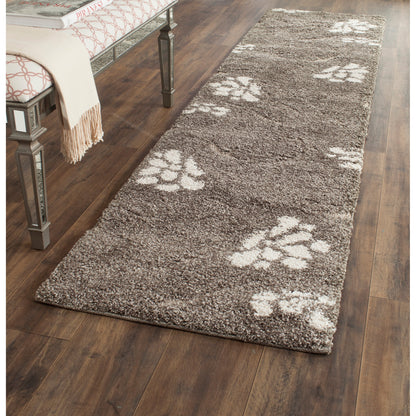 Tapis SAFAVIEH Florida Shag Ariette à motif floral et volutes, d'une épaisseur de 3 cm (1,2 pouce).