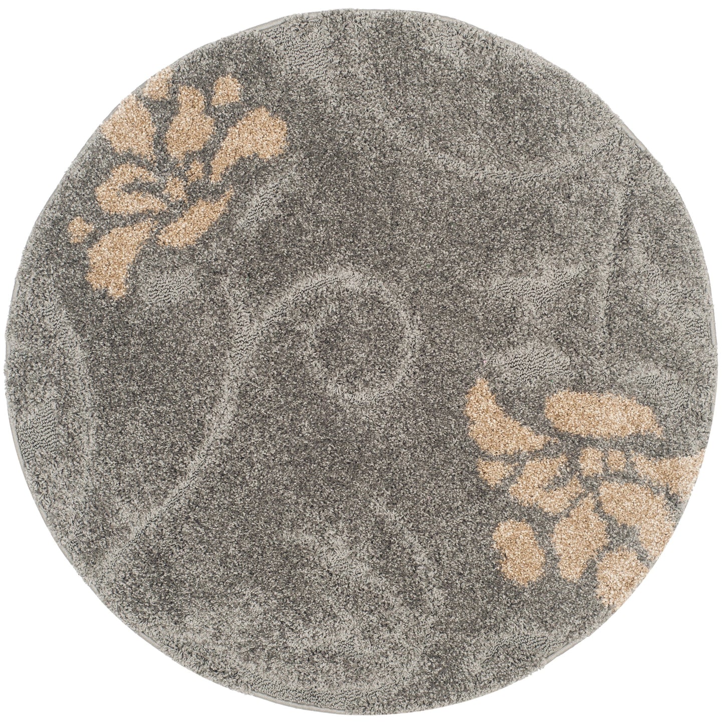 Tapis SAFAVIEH Florida Shag Ariette à motif floral et volutes, d'une épaisseur de 3 cm (1,2 pouce).