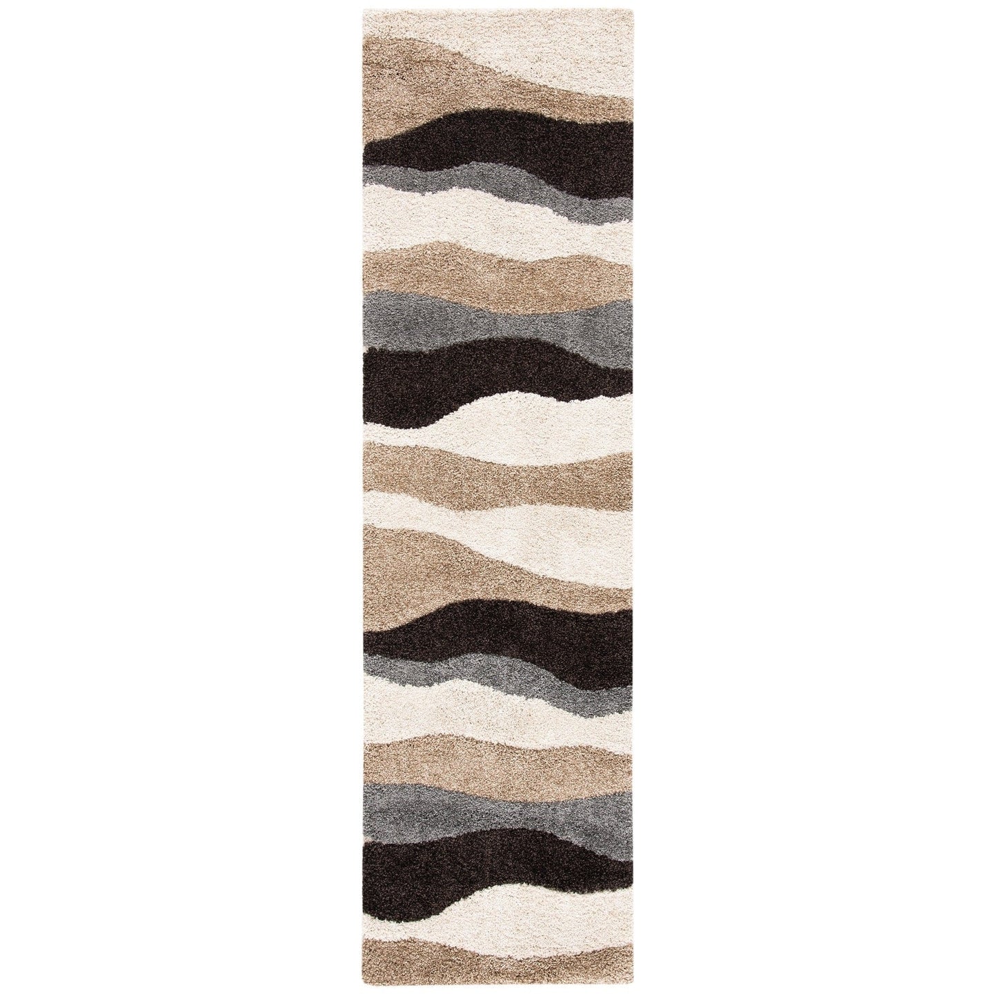 Tapis SAFAVIEH Florida Shag Melahat Abstract Wave de 3 cm d'épaisseur