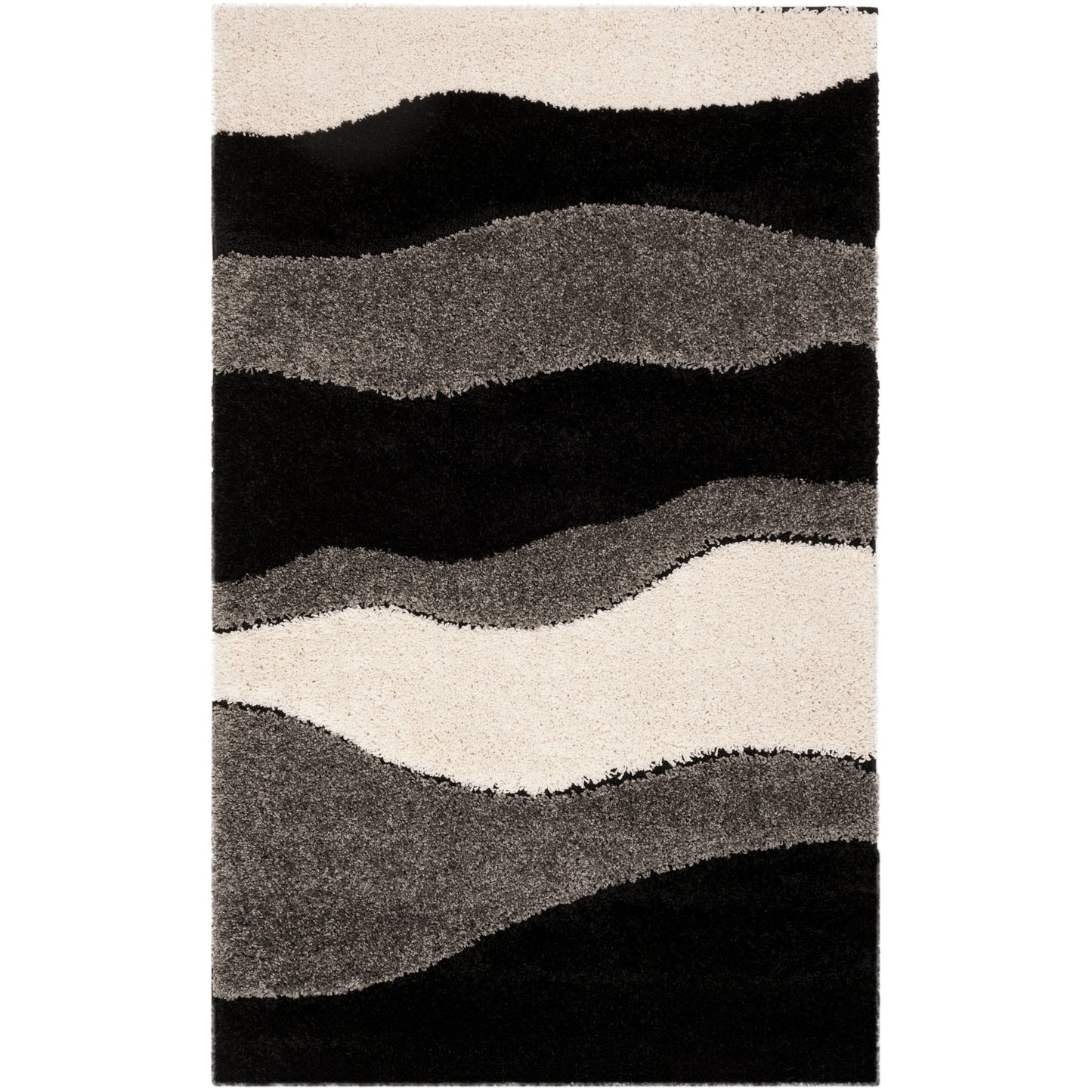 Tapis SAFAVIEH Florida Shag Melahat Abstract Wave de 3 cm d'épaisseur